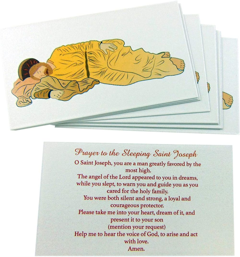 Prayer to the Sleeping Saint Joseph Holy Cards Bulk Pack, Set of 10