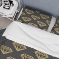 thumbnail image 4 of Designart 'Vintage Golden Diamonds' Mid-Century Modern Duvet Cover Set, 4 of 4