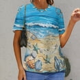 thumbnail image 6 of Beach Seashell Starfish T Shirts Basic T-Shirt Short Sleeve Ladies Tee Shirt Summer Graphic Clothing, 6 of 6