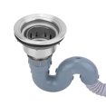 thumbnail image 2 of Diseño moderno para un flujo de agua continuo Herramienta de drenaje de lavabo de baño de acero inoxidable eficiente, 2 of 8