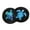 Ocean Blue Sea Turtles, variant on WIRESTER Round Neoprene Car Coaster for Drinks, Set of 2pcs, Ocean Blue Sea Turtles