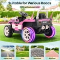 thumbnail image 5 of Funcid Ride on Train for Toddlers with Remote Control, Ride on Toys for Kids Ages 2-6, Electric Car for Kids with Music, Bluetooth, MP3 Player, Train Sound, Pink, 5 of 9
