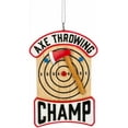 thumbnail image 1 of baomifa-Axe Throwing Champ With Target Christmas Ornament - Gift for Throwers, 1 of 4