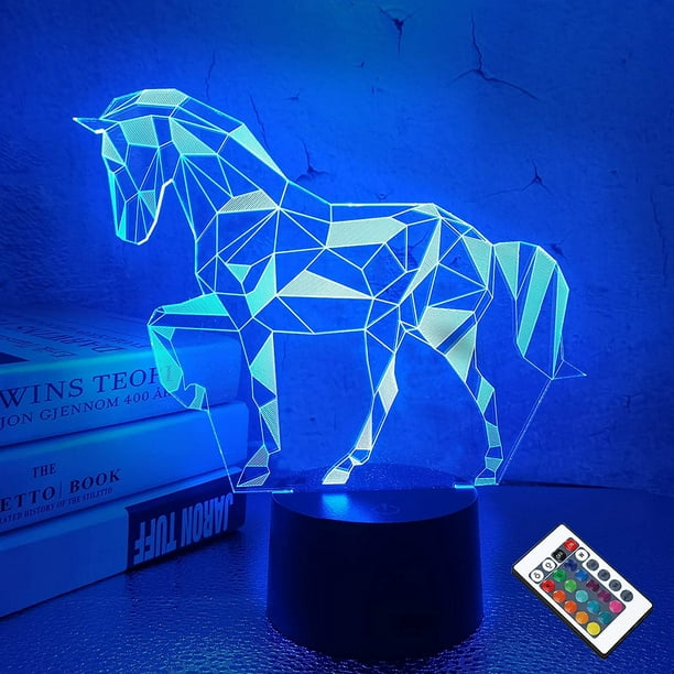 Lampe de chevet 3D LED Cheval