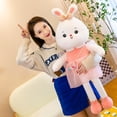thumbnail image 2 of Cute / Soft / Rabbit Plush Toy / Backpack Sweet Rabbit Doll / /bow Bunny / Children's Birthday Gift / Christmas Giftpink60cm Deng Xun unisex, 2 of 2