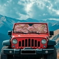 thumbnail image 3 of Uorisanigo Windshield Sunshade Sun Shade Heat Shield Pink Camo Hunting Sun Visor Mat Compatible with Rubicon Sahara TJ JK JKU 2 & 4 Door Front Window Sunshade Keep Cooler, 3 of 7