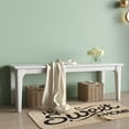 thumbnail image 5 of BALANBO Bed End Bench Wood Bench Living Room Entrance Bench Bedroom Seat Dining Table Chair, Bedroom, Living Room, Kitchen Wooden Bench (White Color), 5 of 6