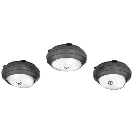Rite Lite 3-Pack Gray Battery Powered Cordless Led Lights