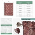thumbnail image 6 of Red Boho Tie Up Curtains for Windows, Adjustable Balloon Window Shades, Vintage Ethnic Tribe Abstract Art Floral Kitchen Window Treatments Farmhouse Short Curtains with Rod Pocket 42"x45", 6 of 8