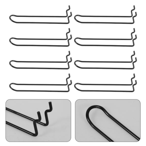 Niceauty Heavy Duty Pegboard Hooks Black Tool Hanging 10Pcs