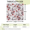 thumbnail image 2 of Pioneer Flower Floral Print Pattern Square Fitted Tablecloth with Elastic Edge,Square Table Cover,Washable Elastic Table Cover for Home Kitchen Party Decor 34"x34", 2 of 6