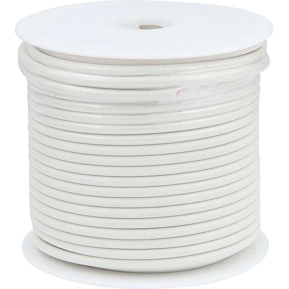12 AWG White Primary Wire 100ft