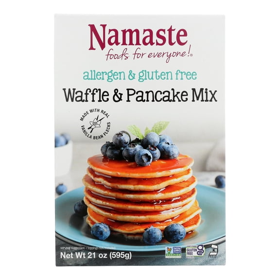 Namaste Foods - Waffle & Pancake Mix - 21 Oz, Case of 6