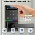 thumbnail image 6 of Smart Door Lock,Blacksmith Biometric Smart Lock With Handle,Wi-Fi Gateway,APP Control and Fingerprint,Keyless Door Lock Smart Deadbolt for Home,Apartment,Office,Black, 6 of 9