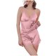 thumbnail image 1 of Mujeres Seda Pijamas Conjunto de Pantalones Cortos Cuello en V Encaje Recorte Superior con Pantalones Cortos Elásticos Ropa de Dormir, Pijama Suave Conjunto para las Mujeres, 1 of 7