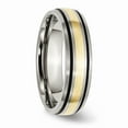 thumbnail image 4 of 14K Two-Tone Titanium 14K Ring Band Wedding Yellow Gold, 4 of 6