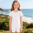 thumbnail image 3 of KyCheLot Kids Boys Girls T-Shirts Solid Color Round Neck Short Sleeve Tops Comfy Breathable Workout T-Shirts, 3 of 7