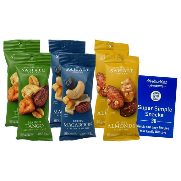 Sahale Snacks Nut Trail Mix 3 Flavors (2) each: Mango Tango, Berry Macaroon, Honey Almonds - MerlinsMart Zine
