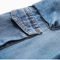 thumbnail image 5 of CPNG Teen Girls Solid Color Baggy Leg Wide Leg Denim Pants Trendy Loose Casual Denim High Waist Cargo Pants(Blue,9-10 Years), 5 of 9