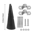 thumbnail image 3 of Home Clearance! Metal Squirrel Baffle for Bird Feeder Pole, 12/14/16/18 Inch High Heavy-Duty, Weatherproof & Chew-Proof Squirrel Deterrent, Bird House Guard for Outdoor Shepherd’s Hook, 3 of 4