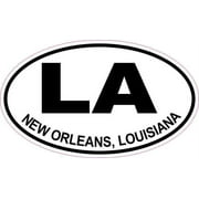 5in x 3in Oval LA New Orleans Louisiana Sticker