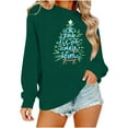 thumbnail image 5 of Women's Christmas Sweatshirts Merry Xmas Graphic Printed Sweaters Long Sleeve Crew Neck Blouses Casual Happy Holiday Shirts Pullover Top, 5 of 8
