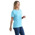 thumbnail image 2 of Hanes Essentials Women's Cotton Round Neck T-Shirt Blue Horizon 2XL, 2 of 4