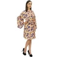 thumbnail image 5 of Bimba Women's Cotton Poplin Bridesmaid Robe Floral Printed Cover Up Wrap - 26, 5 of 7
