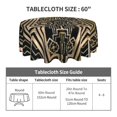 thumbnail image 5 of Art Nouveau Metallic Design Round Tablecloth 60 Inch,Washable Decorative Polyester TableClothes Cover for Dining Table Banquets Buffet Parties and Picnic, 5 of 8