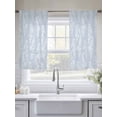 thumbnail image 5 of Light Blue Botanical Sheer Curtains 54 Inch Length 2 Panels Set Window Treatments, Pastoral Elegant Spring Floral Rod Pocket Semi Curtains for Living Room/Bedroom/Kitchen Décor, 104"W x 54"L, 5 of 7