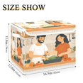 thumbnail image 3 of 16.5x12.6x11.8in Foldable Flip-Top Storage Bin, Dustproof Magic Tape Closure, Ideal for Home & Toy Organization,Couple, 3 of 7