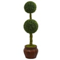 thumbnail image 1 of Nearly Natural 5721 4.5 ft. Boxwood Double Topiary Artificial Tree in Decorative Planter, 1 of 1