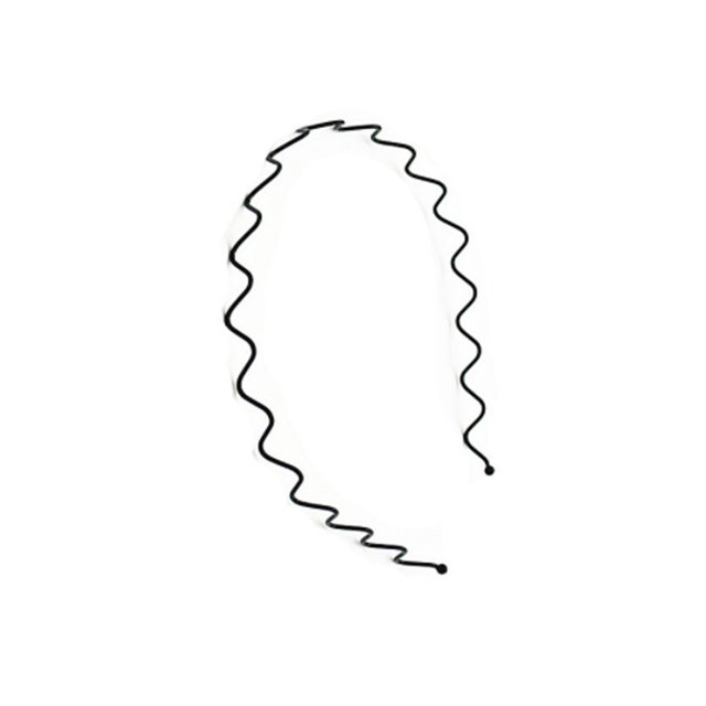 Minnieouse Hair Hoop Metal Ondulado Grosor Negro Unisex Estilo simple Flexible Buenos regalos Equipo deportivo para hombres Mujeres Grandes olas Accesorio para el cabello Ola 4 Minnieouse AP008943-12B