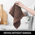 thumbnail image 4 of 100% Cotton Terry Kitchen Towels(Black, 13 x 28 inches), Checkered Designed, Soft and Super Absorbent Dish Towels, 4 Pack, 4 of 5