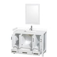 thumbnail image 2 of Wyndham Collection Sheffield 48" Solid Wood Single Bathroom Vanity in White, 2 of 4