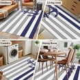 thumbnail image 5 of Anchor Gray Area Rug 3x5 FT, Non Slip Entryway Bedside Carpet, Modern Navy Blue White Striped Nautical Washable Soft Floor Carpet Indoor Mat Non-Shedding Throw Rugs for Dorm Kitchen Home Office, 5 of 8