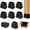 Black-8pcs, variant on Ezprotekt 16 Pcs Chair Leg Caps Rectangle Furniture feet Covers with Felt, Chair Leg Floor Protectors, Fit L :1.3-1.7", W: 0.9-12" (Clear)