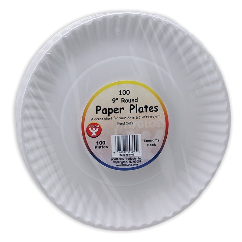 PAPER PLATES 9IN 100/PKG