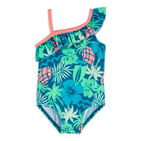 Carter's Child of Mine Sleeveless Green Print,One-Piece Swimsuits (Girl's) 0/3M-5T