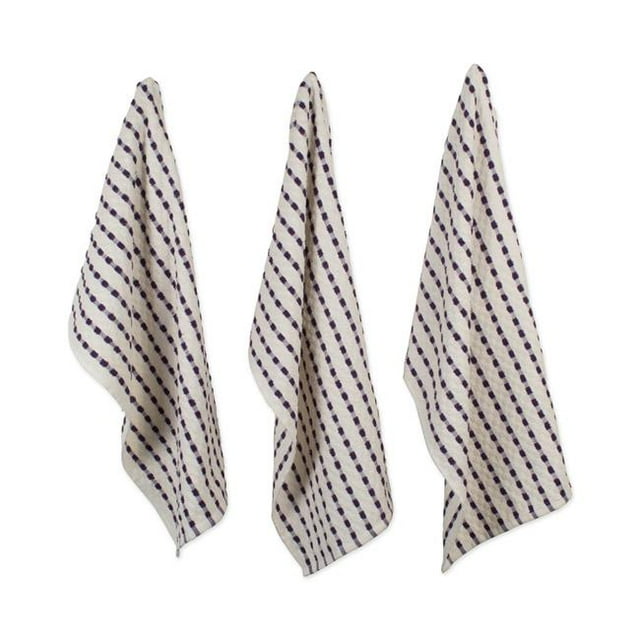 Design Imports 70301A Set de Torchons Aubergines à Carreaux - Lot de 6