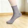 thumbnail image 2 of Unisex Mid Calf Socks Lightweight Breathable Plain Socks Stretchy Comfort Crew Socks for Daily Wear, 2 of 4