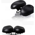thumbnail image 4 of Adjustable Soft Seat Cushion for Mountain Bike Riding - Wide MTB Bicycle Cycling Dual-Pad Saddle, Comfort Nose Pad, Black, 4 of 7