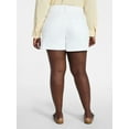 thumbnail image 3 of Terra & Sky Women's Plus High Rise A Line Denim Shorts, 5" Inseam, Sizes 16W-26W, 3 of 5