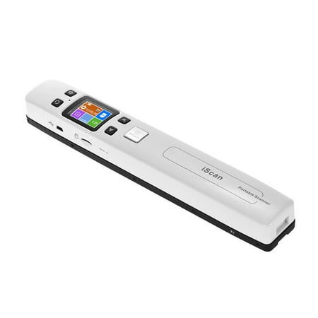 iScan02 Portable Handheld Wand Document/ Book/ Images Scanner 1050DPI Resolution High Speed Scanning A4 Size JPEG/ PDF Format Colorful LCD Display for Office Business (Best Format For High Resolution Images)