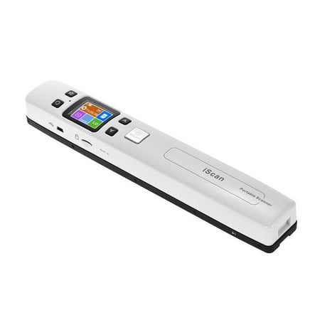 iScan02 Portable Handheld Wand Document/ Book/ Images Scanner 1050DPI Resolution High Speed Scanning A4 Size JPEG/ PDF Format Colorful LCD Display for Office Business Reciepts