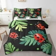 thumbnail image 1 of YST Ensemble de Literie Ladybug Mignon 7 Pcs, Insecte Ladybug Cartoon avec Feuilles Botaniques, Taille Complète, 1 of 5