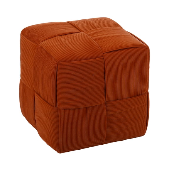 Full Size Large Ottomans, Ottoman Foot Rest Soft and Comfortable Ottoman Square Corduroy Woven Design Sofa Stool (Brown), Brown Ottomans With Storage,Mdf Fabric Ottomans