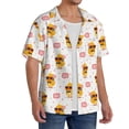 thumbnail image 2 of Xecao Cute Duck Men's Casual Short-sleeved Shirt, a button-up collared shirt with a pocket-4X-Large, 2 of 5
