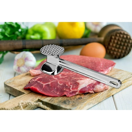 Meat Tenderizer-aluminum Meat Hammer, Heavy Duty Cast Aluminum with ...