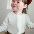 thumbnail image 6 of Hotiary Toddler Unisex Baby Blouses Kids Long Sleeve Knitted Bottom T-Shirt Boys Girls Solid Color Doll Collar Casual Tee Tops for 1-7 Years, 6 of 8